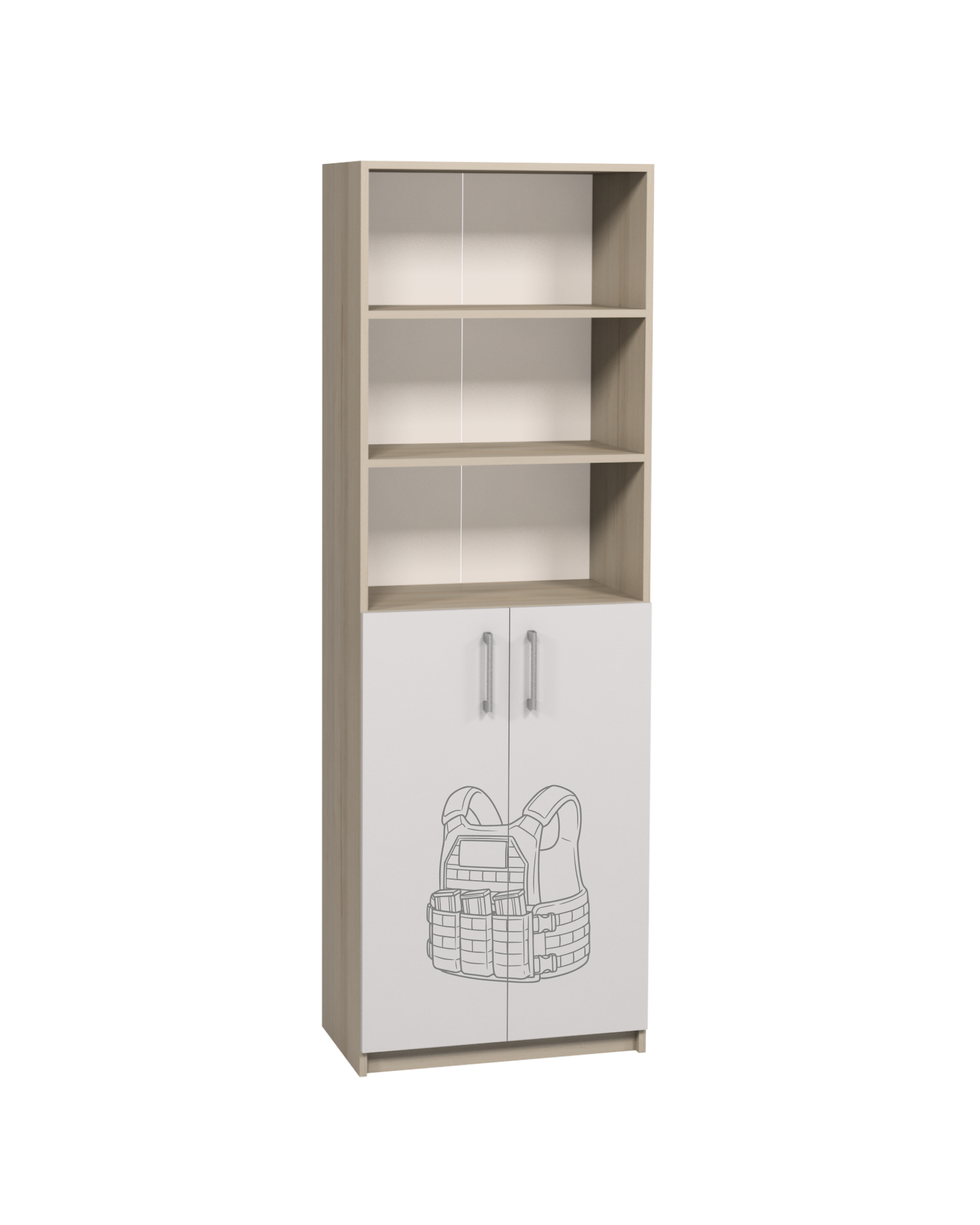 Шафа напівзакрита з двома дверцятами з унікальним фотодруком для кабінету ЗАХИСТУ УКРАЇНИ, 702х405х2115 мм.,АНШАР ГРУП (7710 +ФЗахУкр)